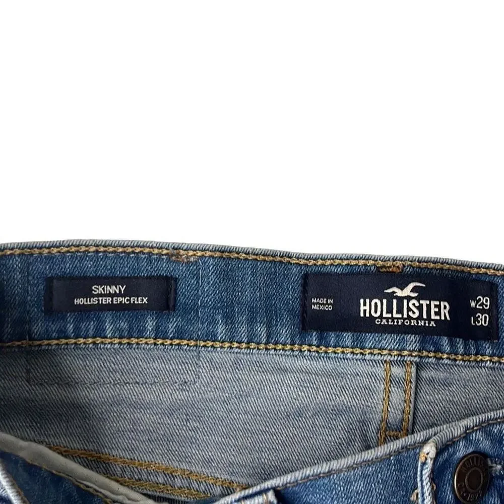 HOLLISTER men's skinny epic flex blue jeans‎ 29/30 normcore casual preppy
